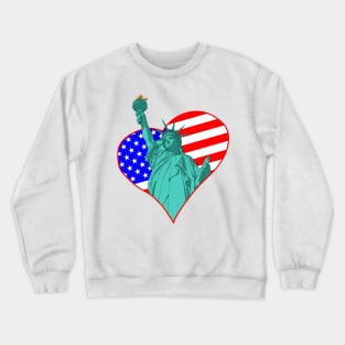 Statue of Liberty in the heart Crewneck Sweatshirt